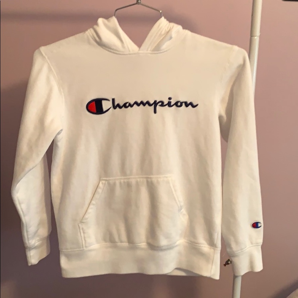 White Champion hoodie